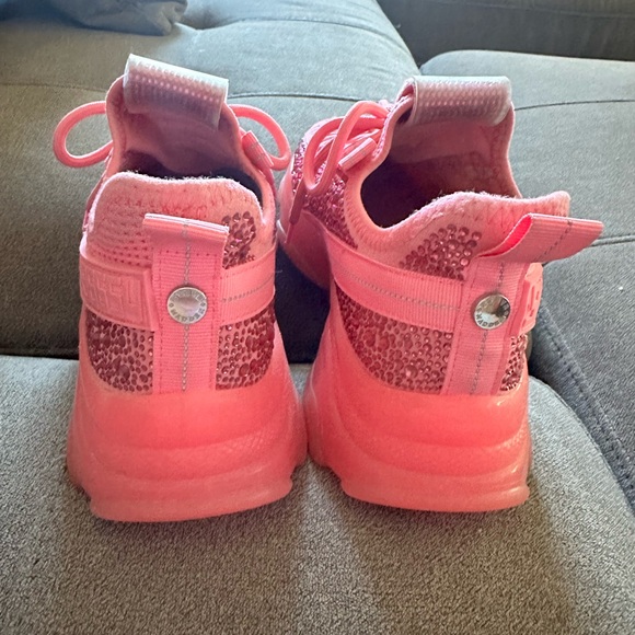Steve Madden pink with bling sneakers sz 7.5 - Picture 3 of 5